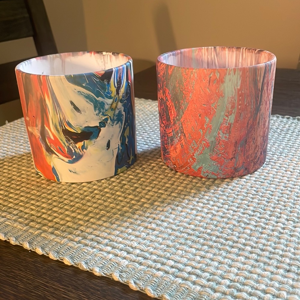 2 Ceramic Plant Containers